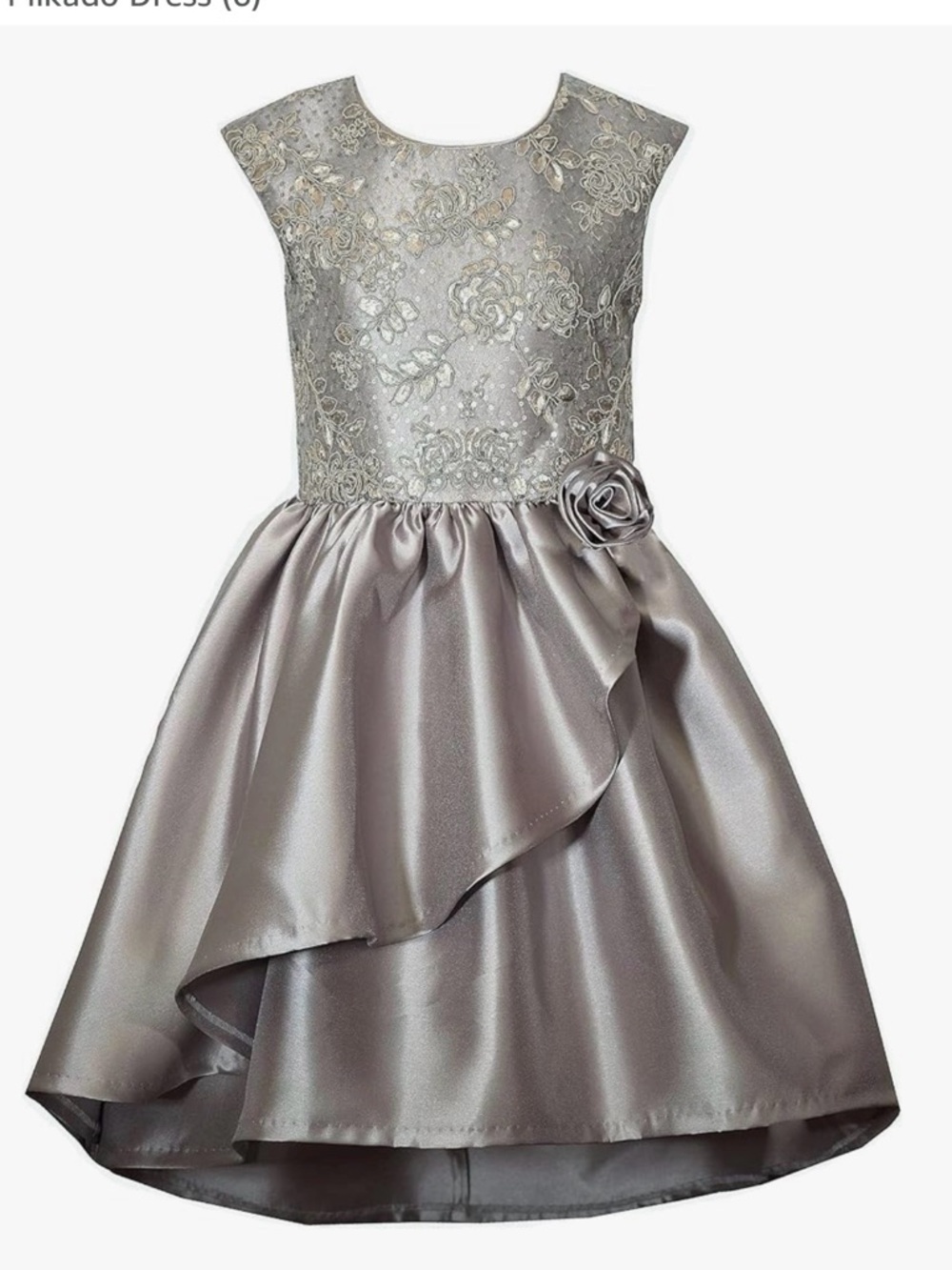 Bonnie Jean Shimmer Dusty Rose Lace Party Dress